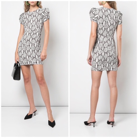 A.L.C. Snakeskin Print Short Sleeve Dress - Picture 4 of 10